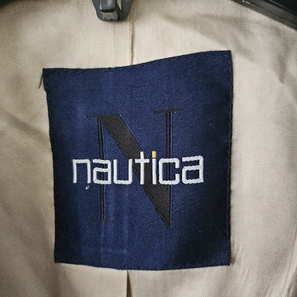 Nautica Men's Brown Elegant Formal Plaid Business occasion Blazer Jacket Size